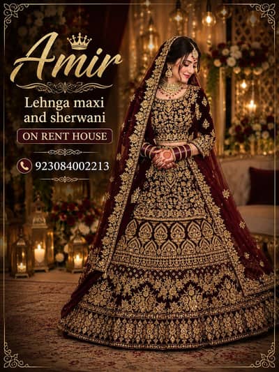 Amir Lehnga maxi and sherwani house