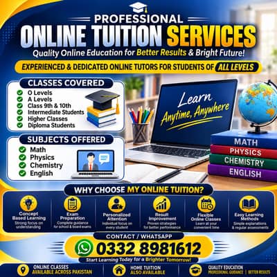 O Level IGCSE & Supply Tutor | Online Pakistan | Home Islamabad