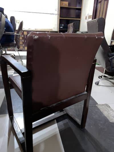 Heavy-Duty Wooden Chair with Premium Leather – Excellent Condition