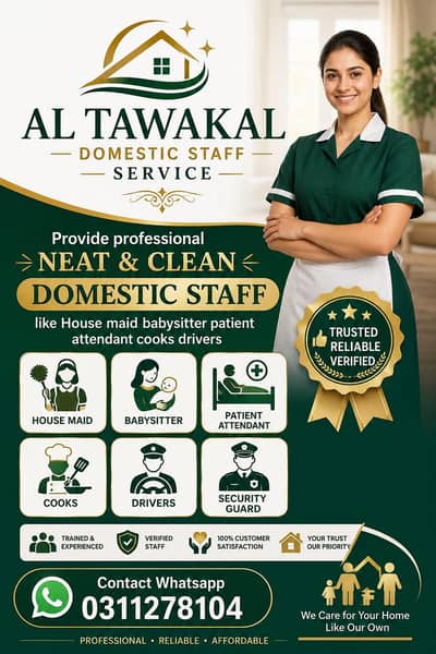 Maid cook babysitter nanny Nurse etc