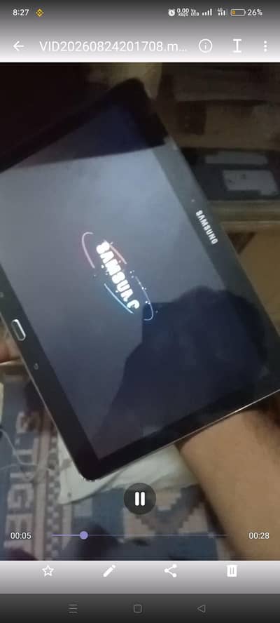 Samsung tablet 10.1 Sm-T525 + Software hony Wala hai + botton nhi hn