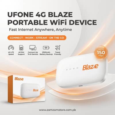 Blaze 4G+ WiFi Device  | Fast Internet Anywhere | All SIM Active