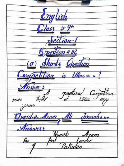 Neat Handwriting & Notes Writing Service
