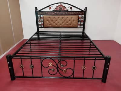 Double Bed for Sale | Heavy Metal Iron Bed | Beautiful Design | Used