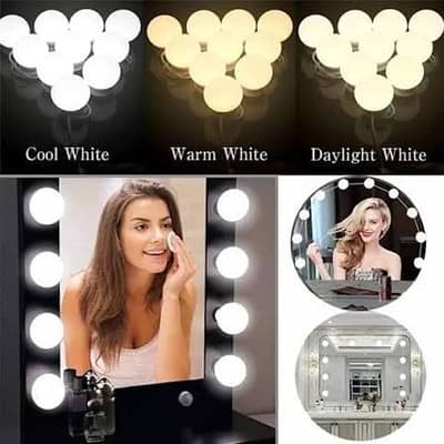 Vanity Mirror LED Lights - 10 Bulbs with USB - Makeup Light