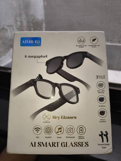 Amb 8 mega pixel Smart Glasses (used 1 week ) AI Smart Glasses
