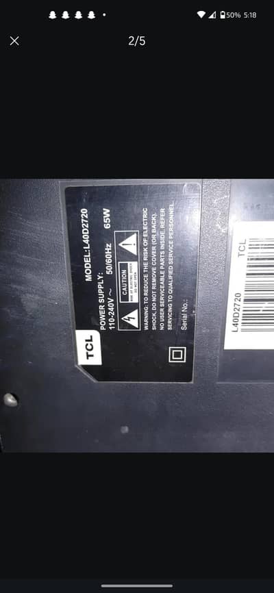 TCL tv panel damage