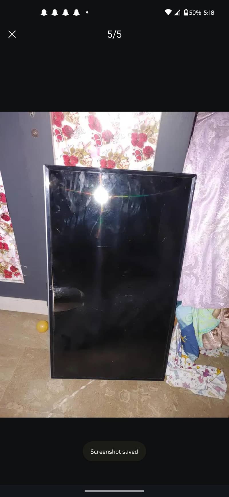 TCL tv panel damage 1