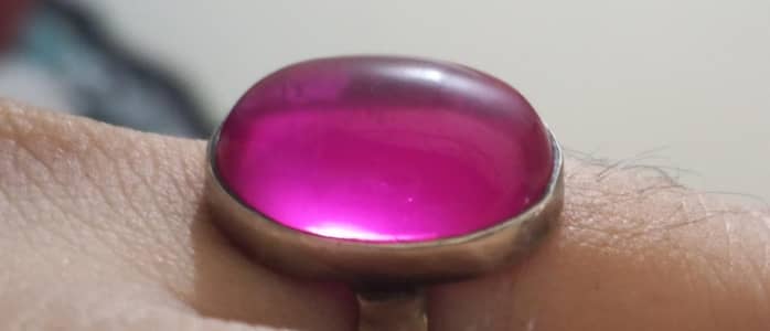 Chandni ring with ruby stone for sale
