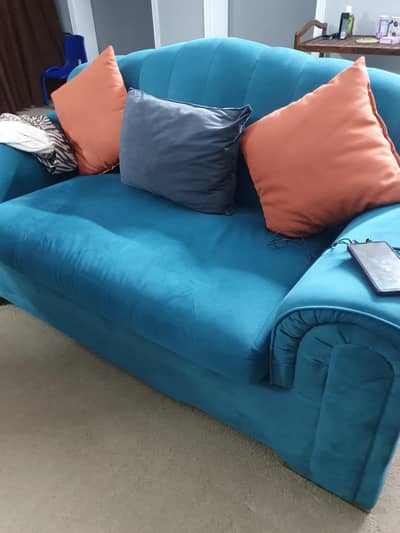 2 Seater Green Best Condition Sofa with comfortable foam