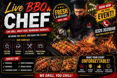  Live BBQ Chef & Catering Services – Book Now!