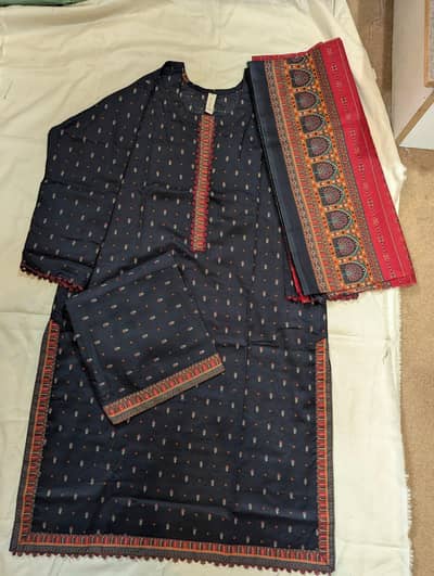 Bin Saeed 3 piece stitched cotton dress in medium large and XL size