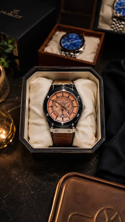 Premium Men’s Chronograph Watch – Stylish Design with Box