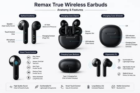 Wireless Bluetooth Earbuds with Charging Case | TWS St