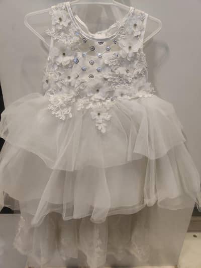 Beautiful White Girls Party / Princess Dress – Elegant & Fancy