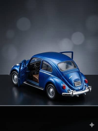 Vintage VW Beetle Metal Toy Car with Openable Doors for Sale