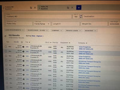 Dat one, Truck stop load board and dialer available for truck dispatch