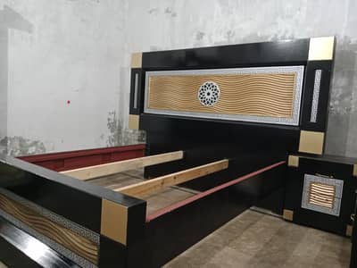 New Condition King Size Bed Set | 2 Side Tables + 1 Dressing Table