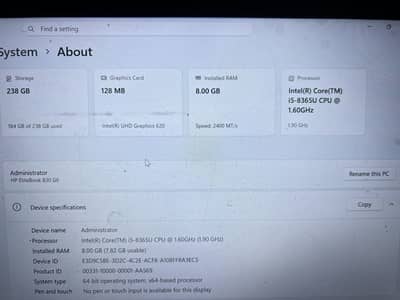 HP EliteBook 830 G6 i5 8th Gen | 8GB RAM | 256GB SSD | Like New