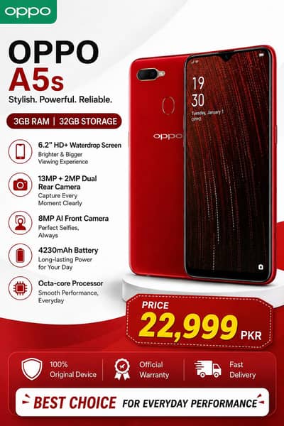 OPPO A5s 3/32 Excellent Condition | Complete Box | Best Performance