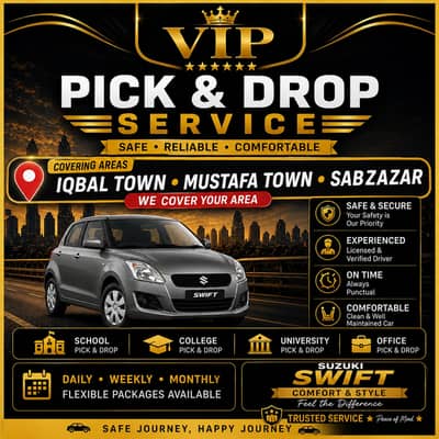 Pick & Drop Service in Mustafa Town | School, College, University