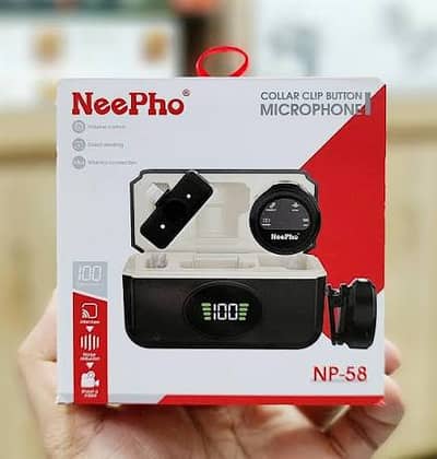 Neepho NP-58 wireless branded Mic Microphone collar / clip mini free D