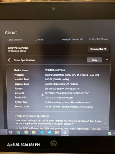 HP Elite Book