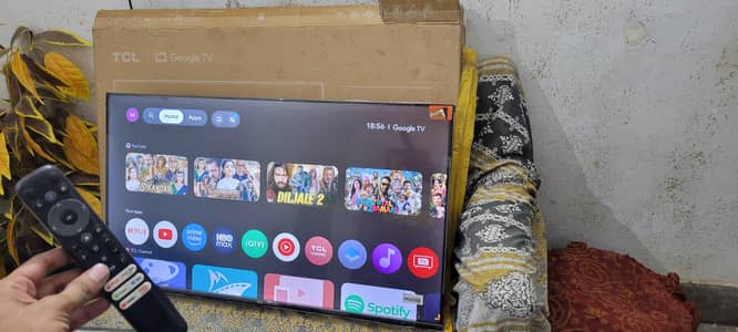Tcl 40 inch google tv with box all accessories 3 month waranty price f