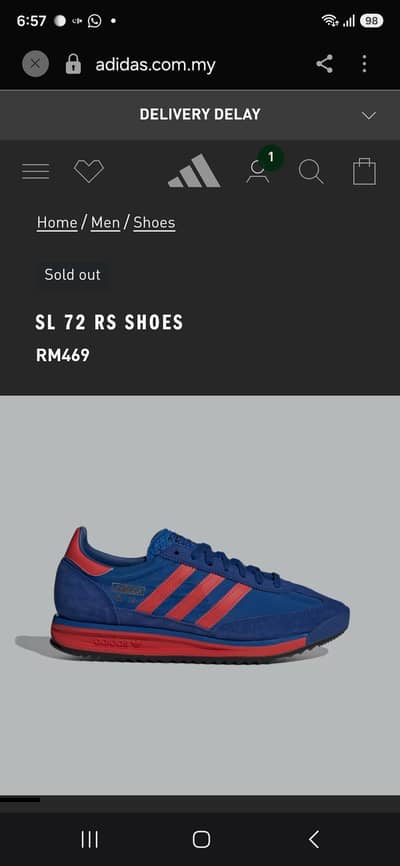 Adidas men SL 72