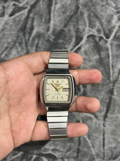 Seiko square white Dial Automatic Old Money Watch