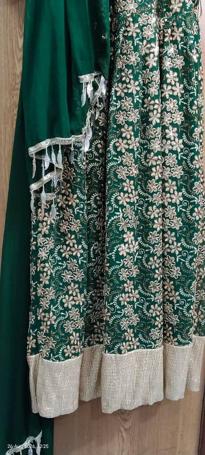 Elegant Emerald Green Floral Maxi 2pc