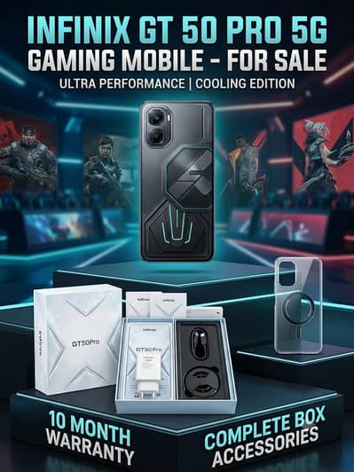 Infinix GT 50 Pro 5G Gaming – 12GB/256GB – 10/10 Condition