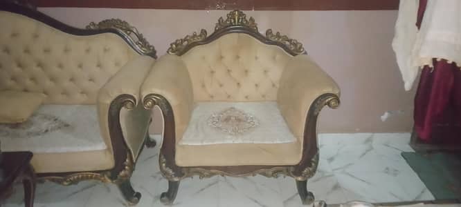 Sofa and coffee set 2 table with sofa cover