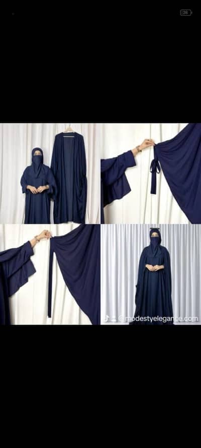 4 piece abaya
