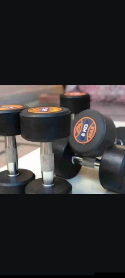 Imported quality rubber coated dumbbells