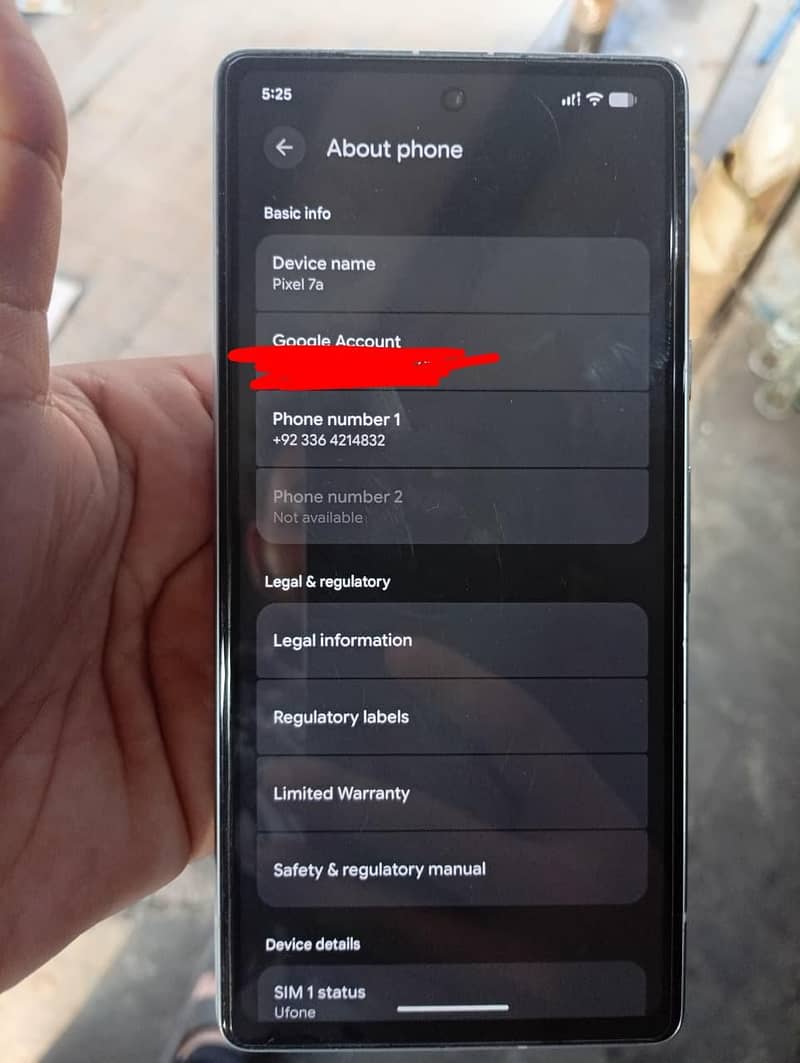 Google Pixel 7a 6