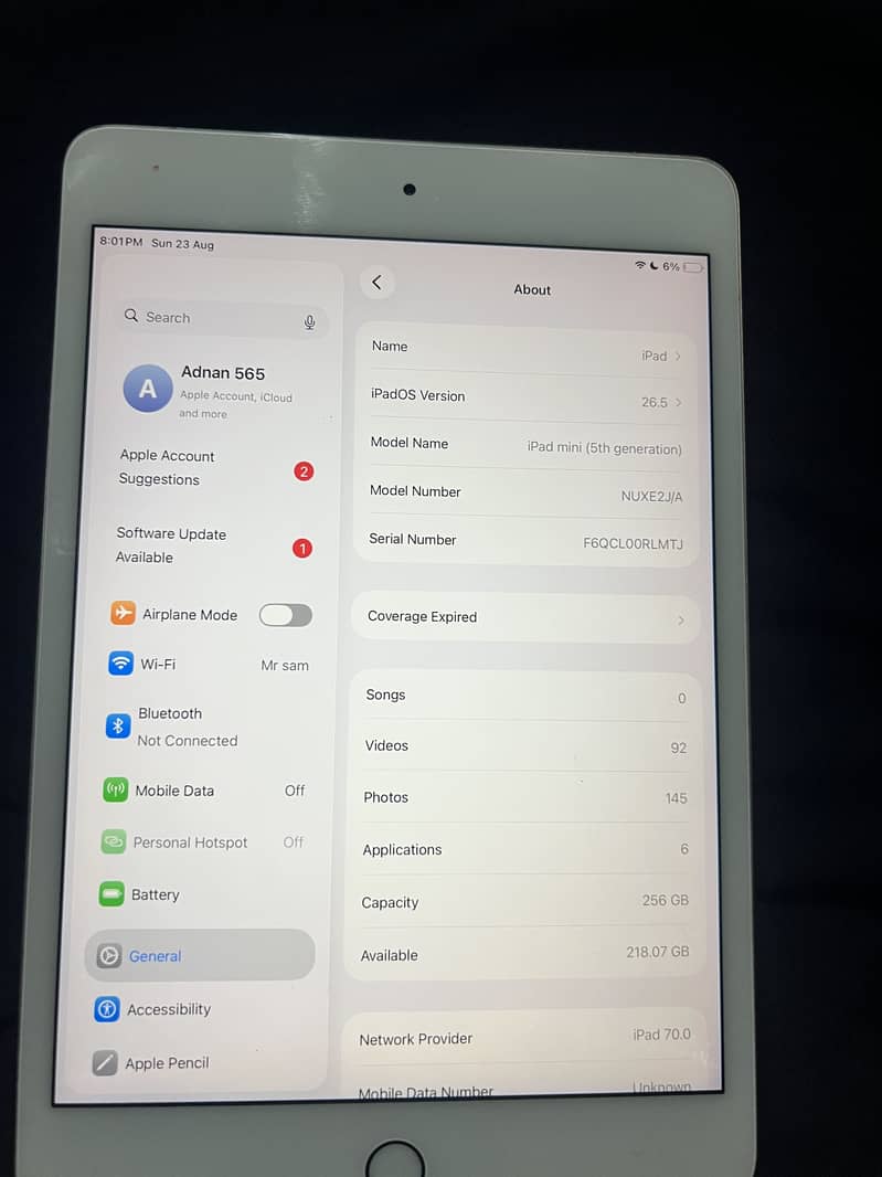 iPad mani 5 1