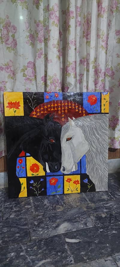 horse painting for decorating