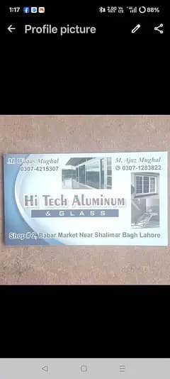 aluminum window and glass