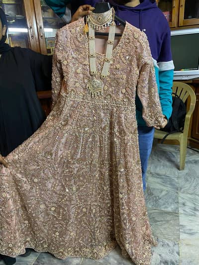 Bridal Walima  Heavy Embroidered Maxi With Dupatta