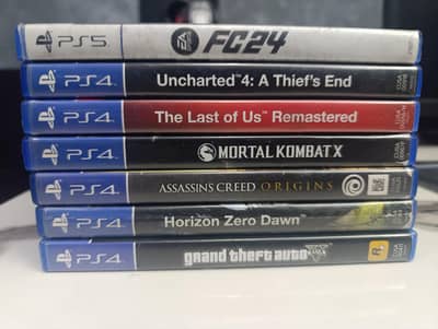 PS5 and PS4 Used CDs Available Contact on WhatsApp for details