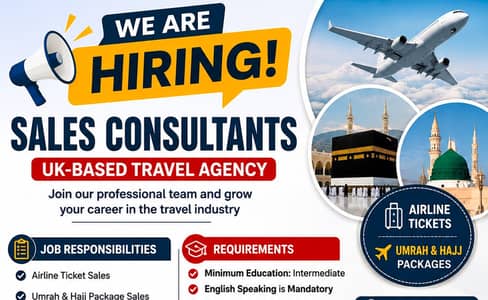 UK Travel Agency Hiring Sales Consultants  35K–50K + Bonus