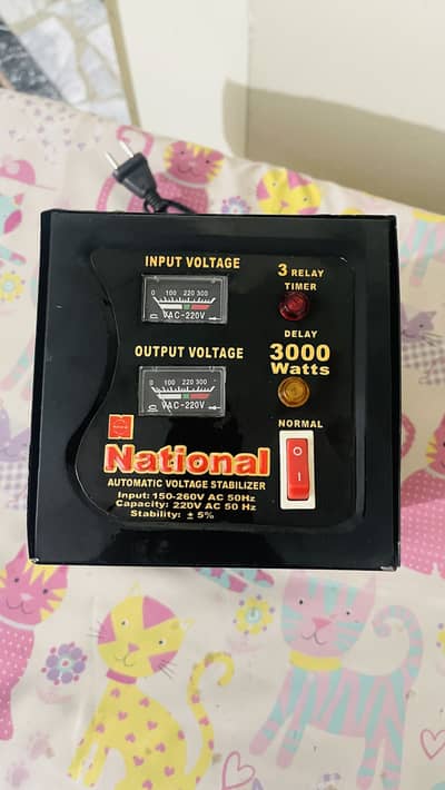 National 3000 Watts automatic voltage stablizer for sale