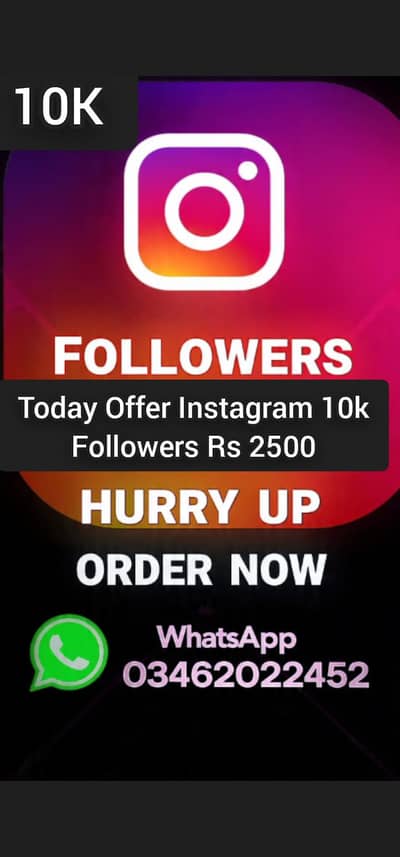 All Social Media Service Available Instagram Facebook 10K Rs 2500