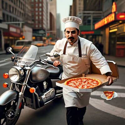 Pizza delivery+kitchen helper