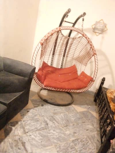 Sofa come Bed + swinging Johla, for sale ,2 month used