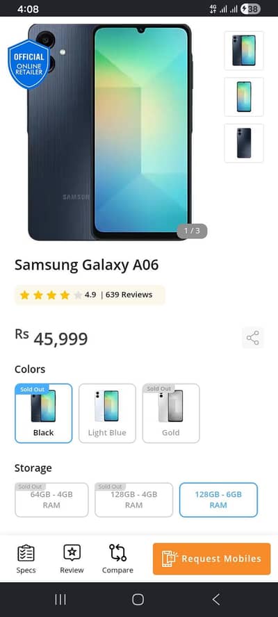 Samsung galaxy A06 for sale