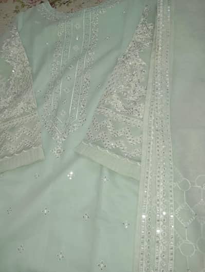 Color: Light Blue with White Embroidery