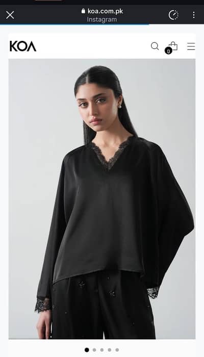 KOA black shirt with lace