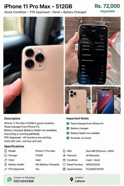 Apple iPhone 11 Pro Max 512gb